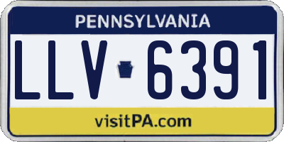 PA license plate LLV6391