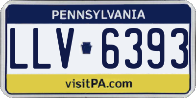 PA license plate LLV6393