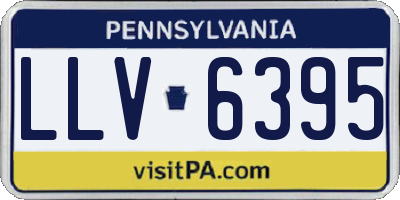 PA license plate LLV6395