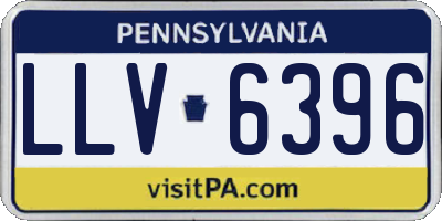 PA license plate LLV6396