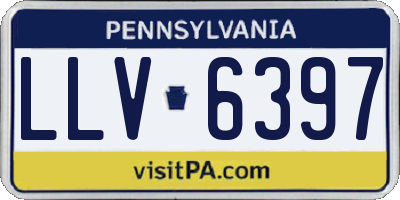 PA license plate LLV6397