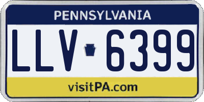 PA license plate LLV6399