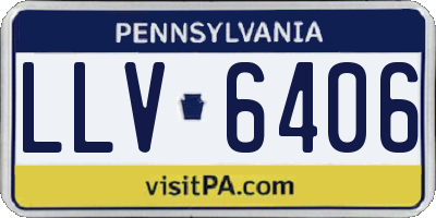 PA license plate LLV6406