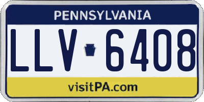 PA license plate LLV6408