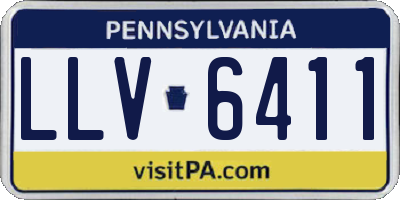 PA license plate LLV6411