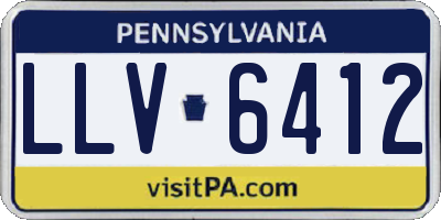 PA license plate LLV6412