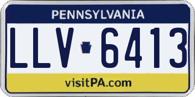 PA license plate LLV6413