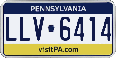 PA license plate LLV6414