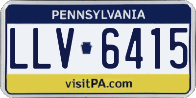 PA license plate LLV6415