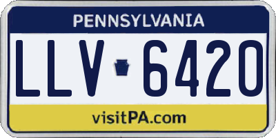 PA license plate LLV6420