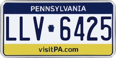 PA license plate LLV6425