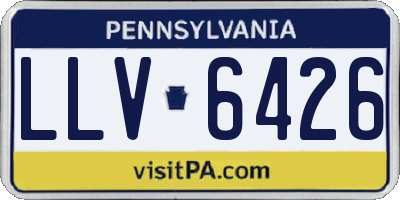 PA license plate LLV6426