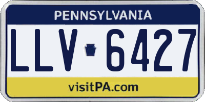 PA license plate LLV6427