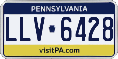 PA license plate LLV6428