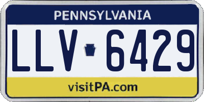 PA license plate LLV6429