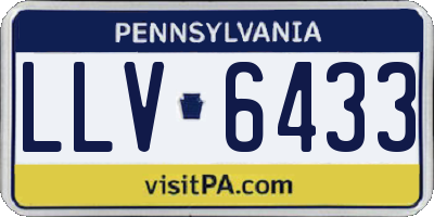PA license plate LLV6433