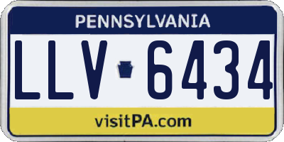 PA license plate LLV6434