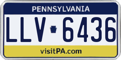 PA license plate LLV6436