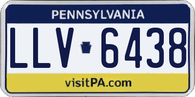 PA license plate LLV6438