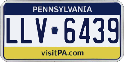 PA license plate LLV6439