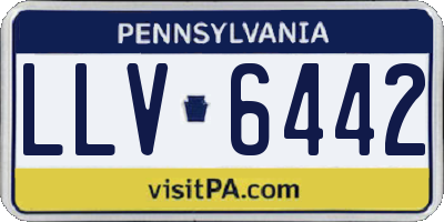 PA license plate LLV6442