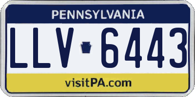 PA license plate LLV6443