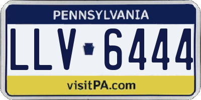 PA license plate LLV6444
