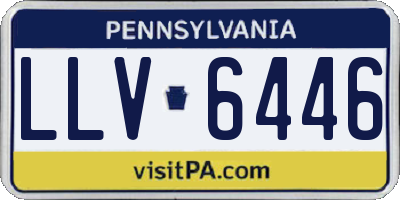 PA license plate LLV6446