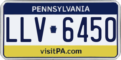 PA license plate LLV6450