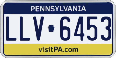 PA license plate LLV6453