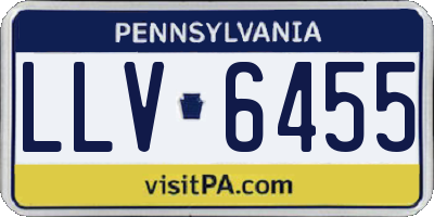 PA license plate LLV6455