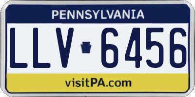 PA license plate LLV6456