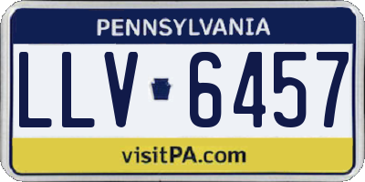 PA license plate LLV6457