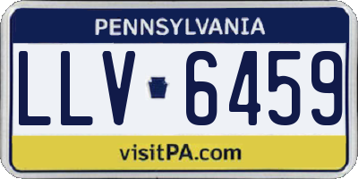 PA license plate LLV6459