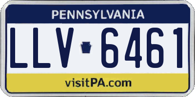 PA license plate LLV6461