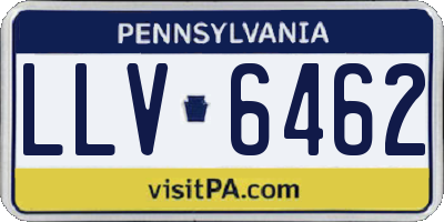PA license plate LLV6462