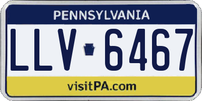 PA license plate LLV6467