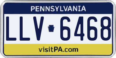 PA license plate LLV6468