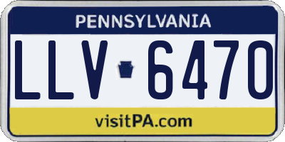 PA license plate LLV6470