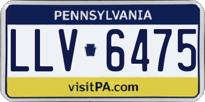 PA license plate LLV6475