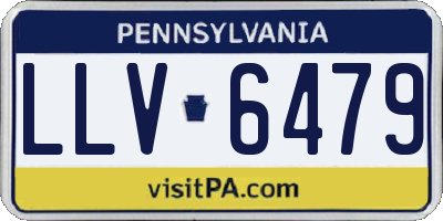 PA license plate LLV6479
