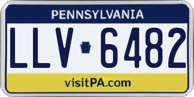 PA license plate LLV6482