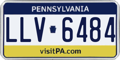 PA license plate LLV6484