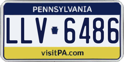 PA license plate LLV6486