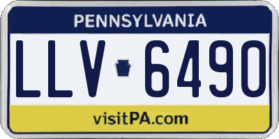 PA license plate LLV6490
