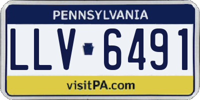 PA license plate LLV6491