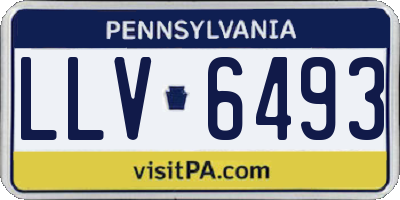 PA license plate LLV6493