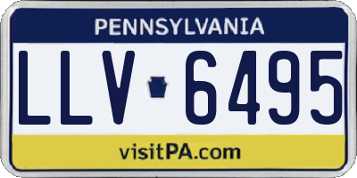 PA license plate LLV6495