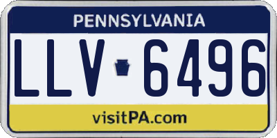 PA license plate LLV6496