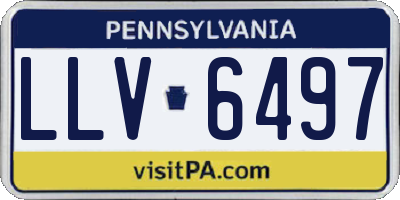 PA license plate LLV6497